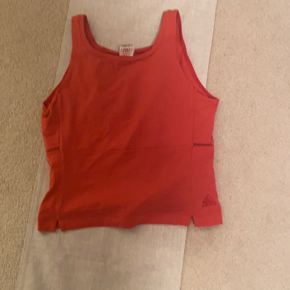 Adidas tank top red